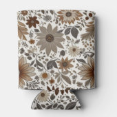 Rafraîchisseur Pour Canette Gris Brown Feuille d'érable Mariage d'automne (Dos)