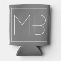 Gris Élégant Unique Monogrammé