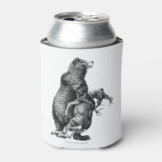Rafraîchisseur Pour Canette Grizzly ours chasse cerfs Dessin simple (Can devant)