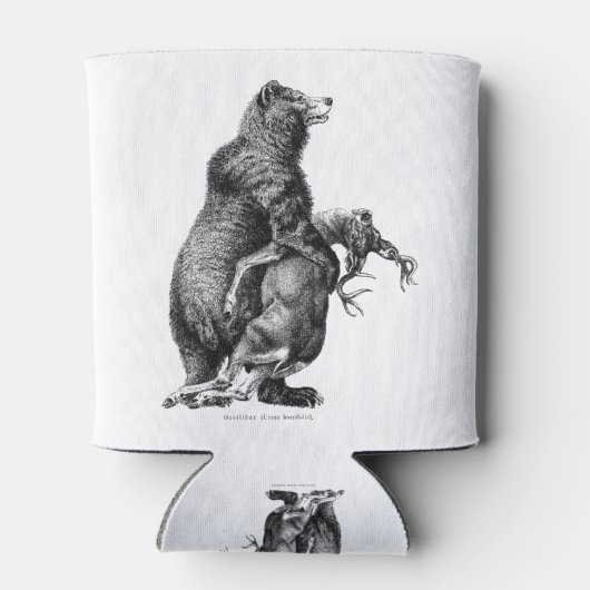 Rafraîchisseur Pour Canette Grizzly ours chasse cerfs Dessin simple (Dos)
