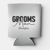 Rafraîchisseur Pour Canette Groomsman gris personnalisé (Devant)