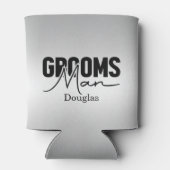 Rafraîchisseur Pour Canette Groomsman gris personnalisé (Dos)