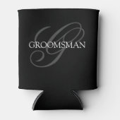 Rafraîchisseur Pour Canette Groomsman Mariage Monogramme (Devant)