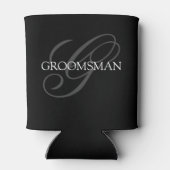 Rafraîchisseur Pour Canette Groomsman Mariage Monogramme (Dos)
