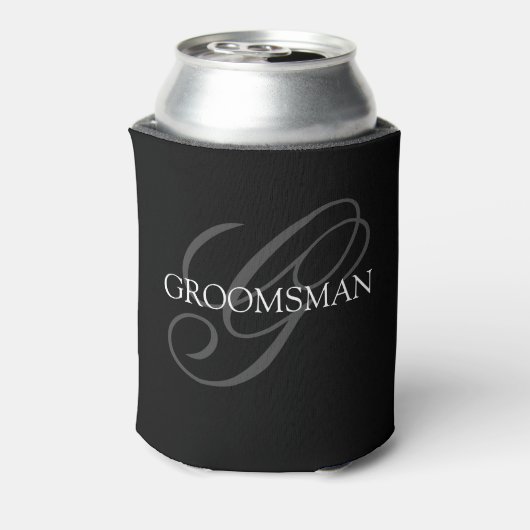 Rafraîchisseur Pour Canette Groomsman Mariage Monogramme (Can Dos)