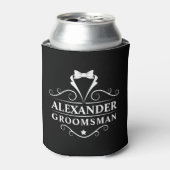 Rafraîchisseur Pour Canette Groomsman Tuxedo Cravate noir (Can devant)