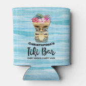 Rafraîchisseur Pour Canette Groomsmen Monogramme Tiki Bar Bachelor Party (Dos)