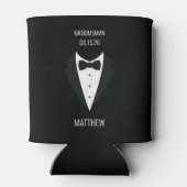Rafraîchisseur Pour Canette Groomsmen noir Tuxedo customisé (Dos)