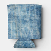 Rafraîchisseur Pour Canette Gros plan de Denim bleu texturé (Dos)