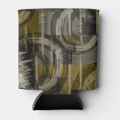 Rafraîchisseur Pour Canette Grunge Abstrait, brun monochrome (Devant)