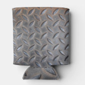 Rafraîchisseur Pour Canette Grunge diamant métal, texture en acier soudé. (Dos)