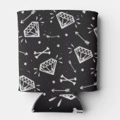 Rafraîchisseur Pour Canette Grunge rock : diamants, os motif. (Dos)