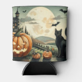 Rafraîchisseur Pour Canette Halloween/Automne/Automne/citrouille/chat (Devant)