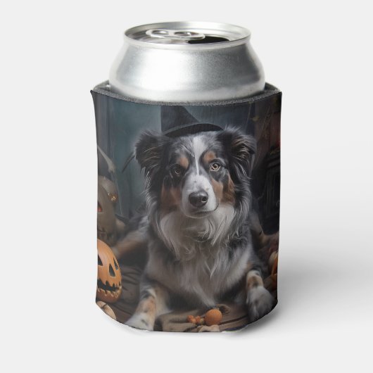 Rafraîchisseur Pour Canette Halloween Citrouille berger australienne effraie (Can Dos)