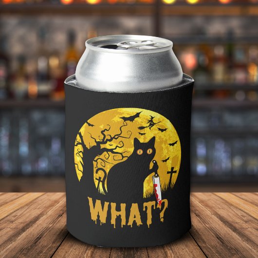 Rafraîchisseur Pour Canette Halloween Gato Negro What?