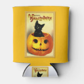 Rafraîchisseur Pour Canette Halloween Kitty assis à Jack-o'-lantern Can Cool (Devant)