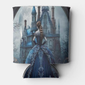 Rafraîchisseur Pour Canette Halloween Maison hantée Bleue nuit effrayant (Devant)