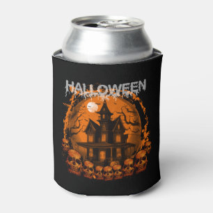 RAFRAÎCHISSEUR POUR CANETTE HALLOWEEN MAISON HANTÉE ÉPRAVANTABLE CRÂNES