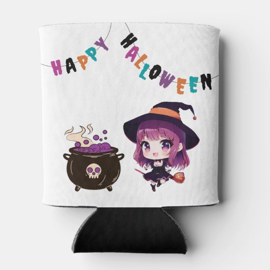 Rafraîchisseur Pour Canette Halloween/sorcière/automne/octobre (Dos)