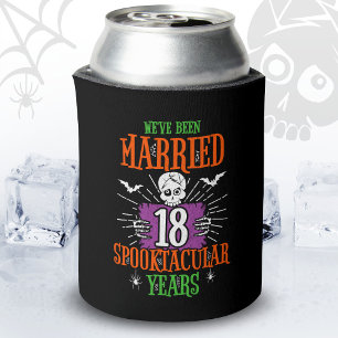 Rafraîchisseur Pour Canette Halloween Spooktacular 18e anniversaire de mariage