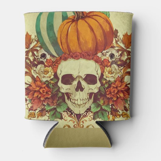 Rafraîchisseur Pour Canette Halloween/squelette/citrouille/Glacière d'automne (Devant)