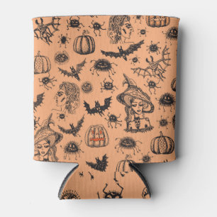 Rafraîchisseur Pour Canette Halloween Witch Silhouette : Motif de dessin animé
