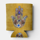 Rafraîchisseur Pour Canette Hamsa Coeurs Fleurs Opal Art sur Or (Dos)