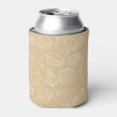 Rafraîchisseur Pour Canette Hand-drawn Sandy Shells Cooler (Can devant)