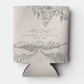 Rafraîchisseur Pour Canette Hand Drawn Vineyard Winery Tuscany Wedding Favor (Devant)
