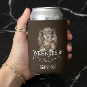 Rafraîchisseur Pour Canette Hand Drawn Weenies et Martinis Teckel