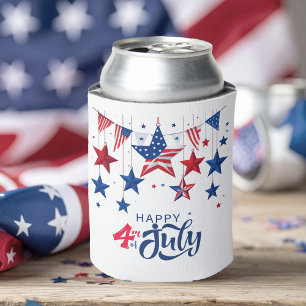 Rafraîchisseur Pour Canette Happy 4 juillet Hanging Stars ID1103