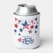 Rafraîchisseur Pour Canette Happy 4 juillet Hanging Stars ID1103 (Can devant)