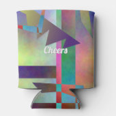 Rafraîchisseur Pour Canette Happy Any Age Adult Birthday Abstract Pattern (Dos)