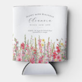 Rafraîchisseur Pour Canette Happy Birthday 90th August Birth Flower Custom (Devant)