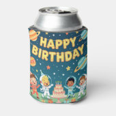 Rafraîchisseur Pour Canette Happy birthday space theme (Can Dos)