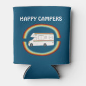 Rafraîchisseur Pour Canette Happy Campers Rainbows Whimsical Motorhome RVing (Devant)