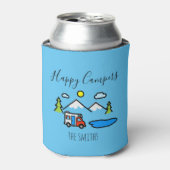 Rafraîchisseur Pour Canette Happy Campers RV Mountains Camping Camp (Can devant)
