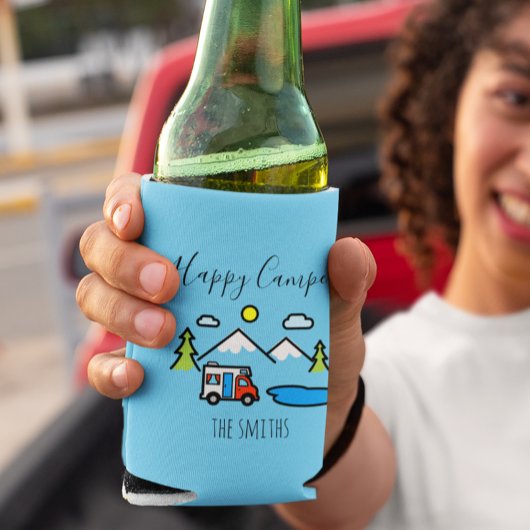 Rafraîchisseur Pour Canette Happy Campers RV Mountains Camping Camp