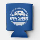 Rafraîchisseur Pour Canette Happy Campers Vintage Blue Camping (Dos)