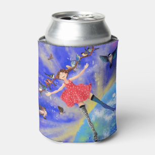 Rafraîchisseur Pour Canette Happy Girl with Birds
