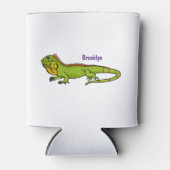 Rafraîchisseur Pour Canette Happy green iguana cartoon (Devant)