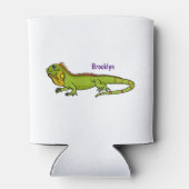 Rafraîchisseur Pour Canette Happy green iguana cartoon (Dos)