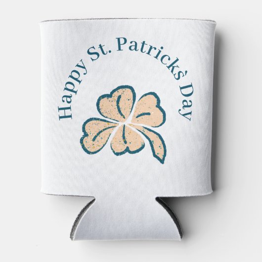 Rafraîchisseur Pour Canette Happy St. Patrick`s Day Shamrock Clover (Devant)