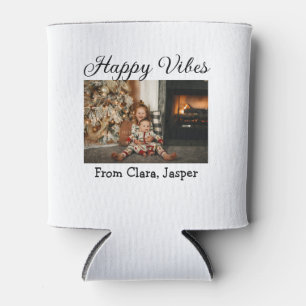 Rafraîchisseur Pour Canette Happy vibes enfants famille photo de Noël Invitati