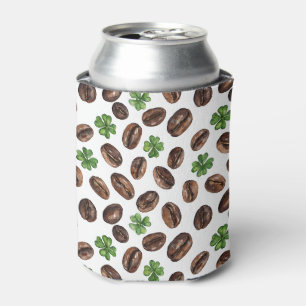 Rafraîchisseur Pour Canette Haricots de Café Irlandais et Trèfles Design Drôle
