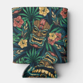 Rafraîchisseur Pour Canette Hawaï Tiki Masque Motif tropical (Dos)