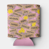 Rafraîchisseur Pour Canette Hawaii Beach Wedding Pink (Dos)