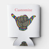 Rafraîchisseur Pour Canette Hawaiian Shaka Psychedelic Thunder_Cove (Dos)