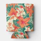Rafraîchisseur Pour Canette Hawaiian vibe coloré fleurs tropicales motif (Dos)