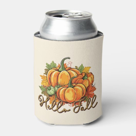 Rafraîchisseur Pour Canette Hello Fall - Cosy Citrouille Patch (Can devant)